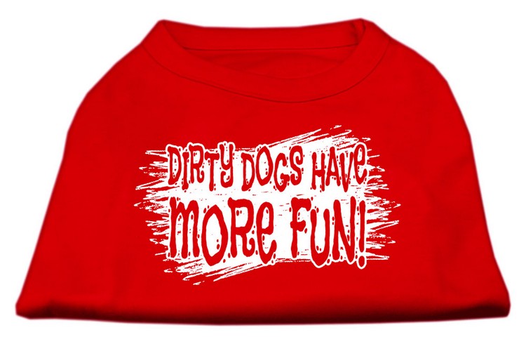 Dirty Dogs Screen Print Shirt Red Sm